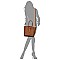 Fashion Buckle Flap Leopard 2-in-1 Satchel
