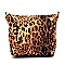 Fashion Buckle Flap Leopard 2-in-1 Satchel