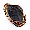 Fashion Buckle Flap Leopard 2-in-1 Satchel