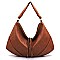 Perforated Laser Cut Shoulder Bag Hobo
