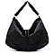 Perforated Laser Cut Shoulder Bag Hobo