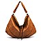 Perforated Laser Cut Shoulder Bag Hobo