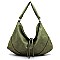 Perforated Laser Cut Shoulder Bag Hobo
