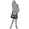 Perforated Laser Cut Shoulder Bag Hobo