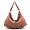 Perforated Laser Cut Shoulder Bag Hobo