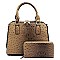 Ostrich Croc 2-in-1 Boxy Satchel