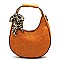 Python Snake Skin Leopard Scarf Shoulder Bag Hobo