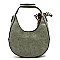 Python Snake Skin Leopard Scarf Shoulder Bag Hobo