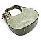 Python Snake Skin Leopard Scarf Shoulder Bag Hobo