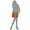 Fashion Laser Cut Flap 2-in-1 Messenger Bag Satchel