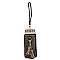 Ostrich Croc Boxy Wristlet Clutch Crossbody Bag