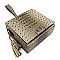 Ostrich Croc Boxy Wristlet Clutch Crossbody Bag