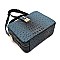 Ostrich Croc Twist Lock Boxy Crossbody Bag Satchel
