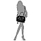 Studded Motorcycle Jacket Leopard Trim 2-in-1 Boston Bag