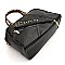 Studded Motorcycle Jacket Leopard Trim 2-in-1 Boston Bag