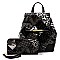 Glossy Animal Patchwork Printed 2-in-1 Drawstring Backpack