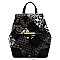 Glossy Animal Patchwork Printed 2-in-1 Drawstring Backpack