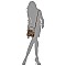 Drawstring Medium Leopard Print Satchel Shoulder Bag