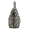 2 in 1Snake Skin Side Zipper Pocket Accent Hobo