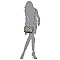 2 in 1Snake Skin Side Zipper Pocket Accent Hobo