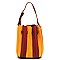Multi Accordion Stripe 2-in-1 Bucket Bag