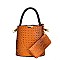 2 in 1 Alligator Skin Satchel & Wallet Set