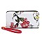 Flower Butterfly Print Shopper Tote Wallet SET