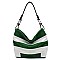 Fashion Striped Classic Bucket Bag