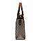 2-in-1 Monogram Padlock Colorblock Satchel