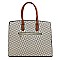 2-in-1 Monogram Padlock Colorblock Satchel