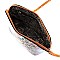 2 in 1 Butterfly Leopard Print Patent Tote Value SET