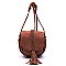 ROUND BRAIDED FLAP BOHEMIAN CROSS BODY