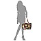 2 in 1 Butterfly Leopard Print Patent Tote Value SET