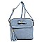 Bow Tassel Zipper Crossbody Bag