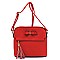 Bow Tassel Zipper Crossbody Bag