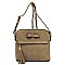 Bow Tassel Zipper Crossbody Bag