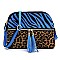 Multi Compartment Leopard Zebra Colorblock Dome Crossbody Bag