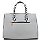 2-in-1 Leopard Zebra Colorblock Padlock Satchel