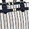 2-Way Pinstripe Print Multi-Compartment Satchel