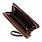 3-Compartment Pinstripe Print Hobo Wallet SET