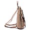 Convertible Perforated Backpack Satchel with Tablet Holder