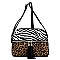 Multi Compartment Leopard Zebra Colorblock Dome Crossbody Bag