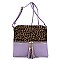 Leopard Print Front Pocket Tassel Accent Cross Body MH-BS2309G