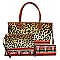 Leopard Cow Animal Flower Printed Canvas 3-in-1 Shopper