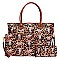 Leopard Cow Animal Flower Printed Canvas 3-in-1 Shopper