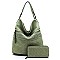 Fashion Woven 2-in-1 Shoulder Bag Hobo