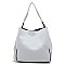 2 in 1 Tassel Accent Braided Strap Hobo
