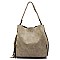 2 in 1 Tassel Accent Braided Strap Hobo