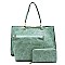3-in-1 Python Snake Skin Satchel