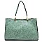 3-in-1 Python Snake Skin Satchel